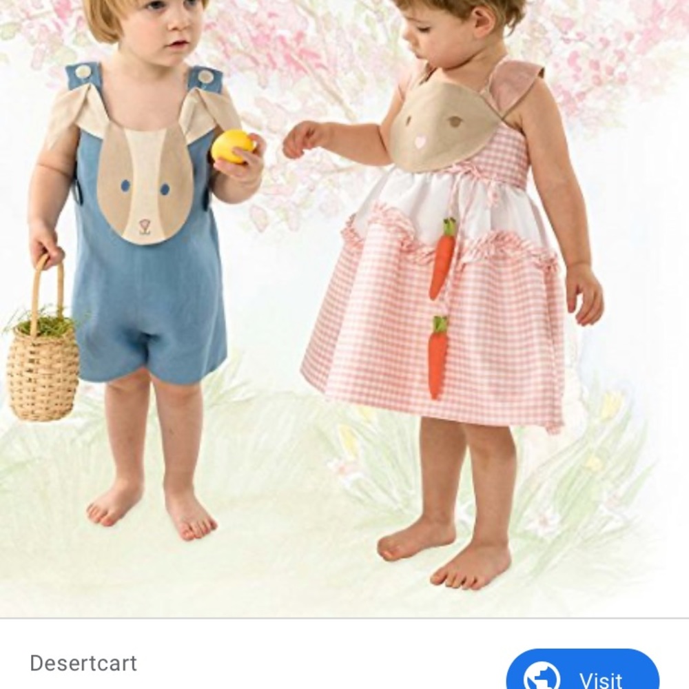 Easter bunny dress in pink silk! Little Goodell